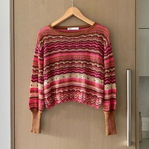 Zara crochet knit sweater